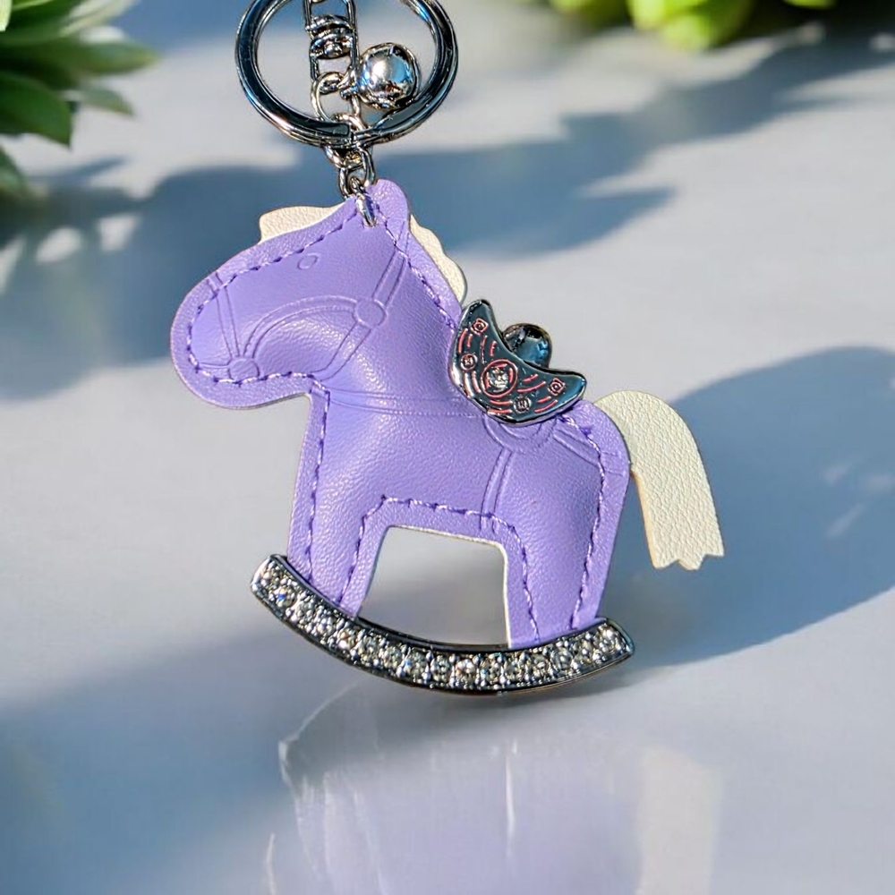 SALE!! Purple Rocking Horse Handbag Charm/Keychain--NWOT